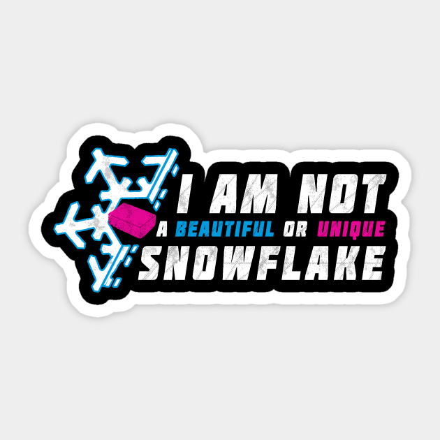 A Unique Snowflake Sticker by rasabi